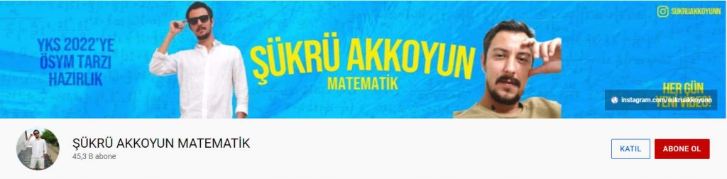 En iyi matematik kanalları - Şükrü Akkoyun Matematik