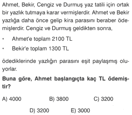 Supara Yayınları TYT soru bankası sayı problemleri, yeni nesil problemler