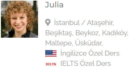 yabancıdan ders, online ingilizce özel ders, Julia